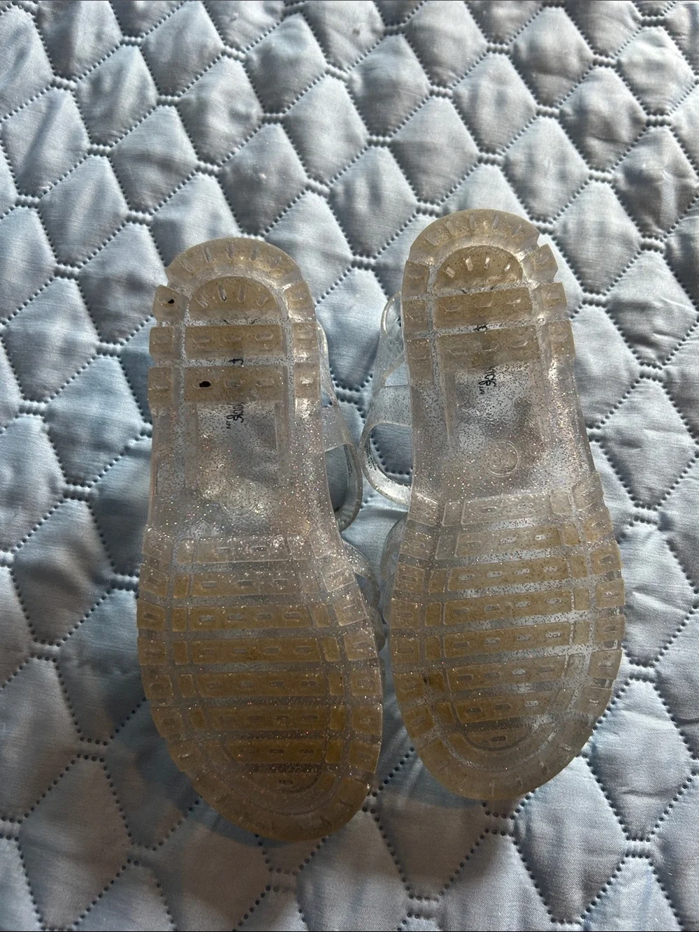 Cat & Jack Clear Glitter Jelly Sandals